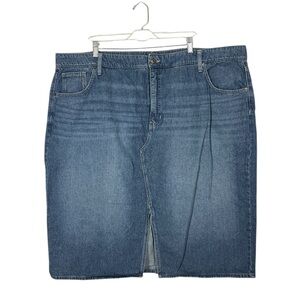 Terra & Sky Classic Blue Jean Skirt Plus Size 24W